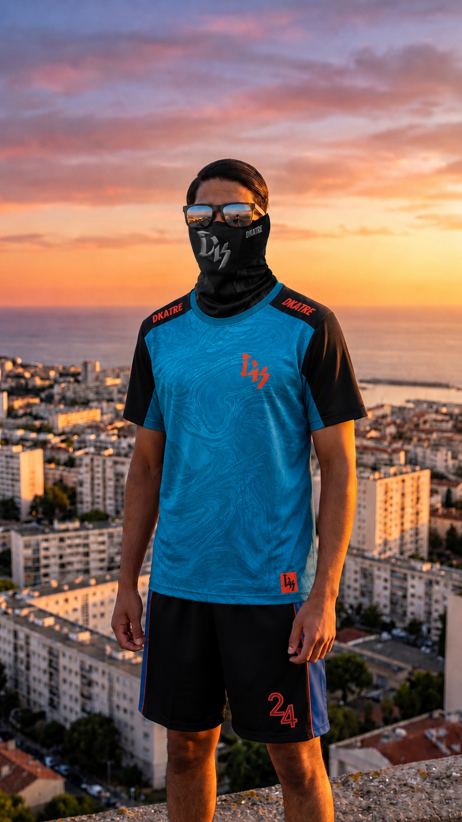 Ensemble DK x 24 light blue/black